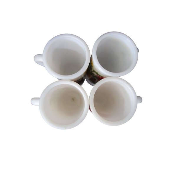 Red Yellow Rose on Milk Glass Avon Cordial Tia Maria Demitasse Mug GUC  Four - Picture 9 of 16